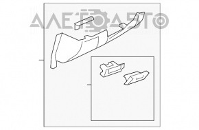 Накладка колени водителя Mazda 6 13-17 черн, царапины