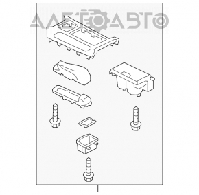 Consola centrală pentru cotiera Mazda 6 16-17 restilizată.