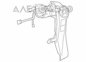 Butonul de control de pe volanul drept al Toyota Prius V 12-17 are uzuri.