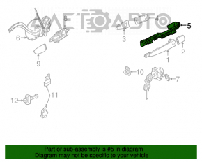 Механизм ручки двери задней правой Infiniti JX35 QX60 13-