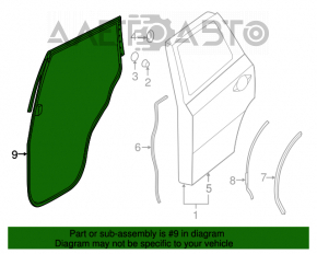 Уплотнитель двери задней левой Infiniti JX35 QX60 13-
