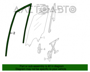 Garnitură de geam spate dreapta Infiniti JX35 QX60 13-