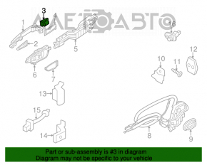 Заглушка внешней ручки задней левой Infiniti JX35 QX60 13- хром