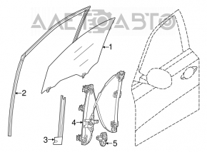Направляющая стекла двери передней правой Infiniti JX35 QX60 13-