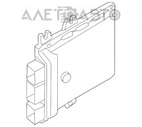 Blocul ECU al motorului Infiniti JX35 13-15, AWD, pre-restilizare.