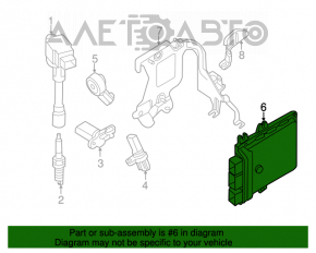 Blocul ECU al motorului Infiniti JX35 13-15, AWD, pre-restilizare.