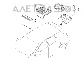 Suport de cap cu ecran stânga Infiniti JX35 QX60 13-