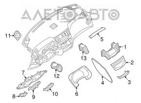 Husa genunchi sofer Infiniti JX35 QX60 13- bej, zgarieturi