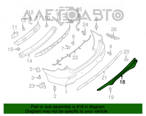 Capacul inferior al bara din spate pentru carligul de remorcare Infiniti JX35 QX60 13-15 pre-restilizare