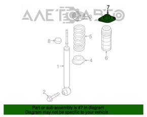 Suportul amortizorului din spate dreapta pentru Infiniti JX35 QX60 13- nou OEM original.