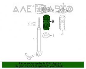 Arc spate dreapta Infiniti JX35 QX60 13- rigiditate 2 alb verde.