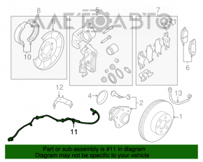 Senzor ABS spate stânga Nissan Pathfinder 13-20