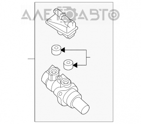 Cilindrul principal de frână cu rezervorul Infiniti JX35 QX60 13-