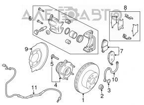 Диск тормозной передний левый Infiniti JX35 QX60 13- 28мм