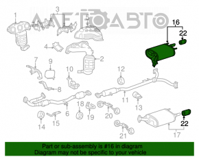 Silencer spate dreapta Toyota Avalon 05-12.