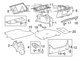 Обшивка арки правая Toyota Avalon черн 05-12