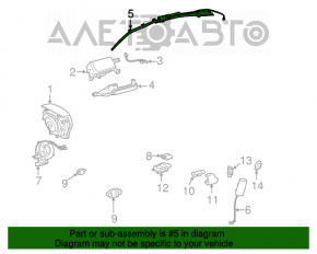 Perna de siguranță airbag cortina laterală dreapta Toyota Avalon 05-12