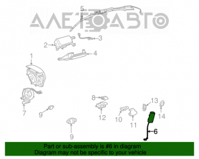 Airbagul pentru scaunul drept al Toyota Avalon 05-12