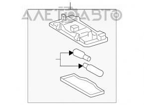 Plafonul de iluminare pentru pasagerii Toyota Avalon gri 05-12.