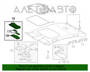 Plafonul de iluminare pentru pasagerii Toyota Avalon gri 05-12.