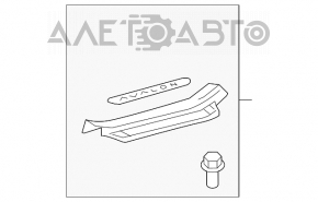 Накладка порога задняя левая Toyota Avalon серая 05-12 серая, царапины