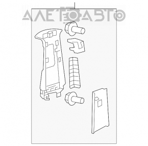 Накладка центральной стойки нижняя правая Toyota Avalon серая 05-12