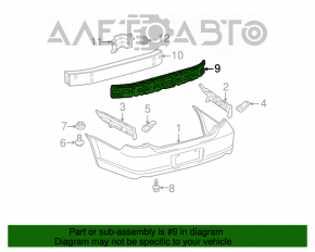 Absorbantul de impact al bara spate pentru Toyota Avalon 05-12