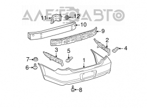 Absorbantul de impact al bara spate pentru Toyota Avalon 05-12