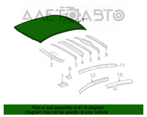 Acoperiș metalic pentru Toyota Avalon 05-12