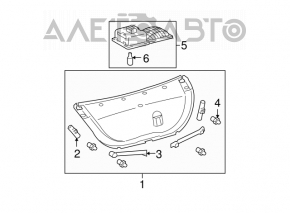 Decorație capac portbagaj Toyota Avalon 05-12 nou original OEM