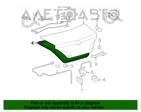 Уплотнитель крышки багажника Toyota Avalon 05-12