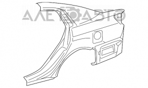 Aripi spate stânga Toyota Avalon 05-12 albastru.