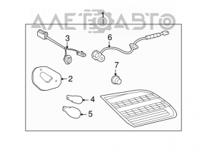 Lampa interioară pentru capacul portbagajului dreapta Toyota Avalon 05-12, pânză.