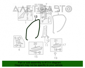 Уплотнитель дверного проема передний левый Toyota Avalon 05-12