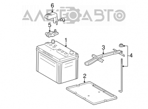 Montarea bateriei asamblate Toyota Avalon 05-12 partea superioară.