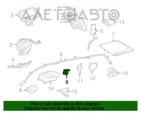 Senzație de siguranță a airbag-ului, ușa stângă Toyota Avalon 05-12