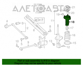 Suport amortizor spate stânga Toyota Highlander 08-13 nou OEM original