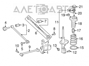 Suport amortizor spate stânga Toyota Highlander 08-13 nou OEM original