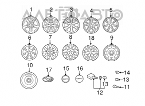 Комплект дисков R16 железки Subaru Outback 10-14