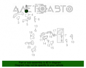 Capacul mânerului exterior al ușii din spate stânga pentru Toyota Sequoia 08-16