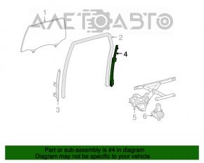 Ghidajul geamului ușii din spate stânga lung Toyota Sequoia 08-16