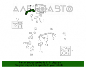 Ручка двери внешняя передняя левая Toyota Sequoia 08-16