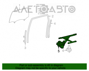 Стеклоподъемник с мотором задний левый Toyota Sequoia 08-16
