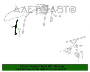 Geam ghidaj ușă față dreapta lung Toyota Sequoia 08-16