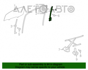 Geam ghidaj ușă față stânga lung Toyota Sequoia 08-16