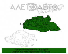 Коллектор выпускной левый Toyota Sequoia Tundra 08-16 4.6 5.7