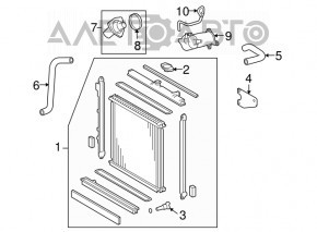 Furtunul de răcire inferior Toyota Sequoia 08-16 nou OEM original