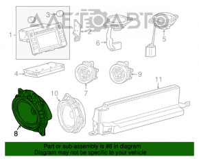 Difuzor ușă față stânga Toyota Sequoia 08-16