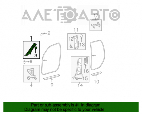 Capacul amortizorului frontal stânga Toyota Sequoia 08-16 gri.