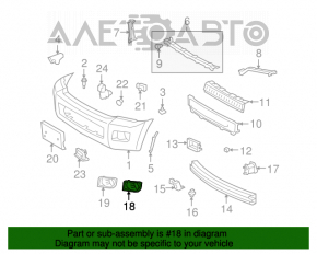 Grila bara dreapta Toyota Sequoia 08-16 sub PTF